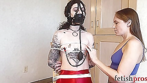 Sexy girls fuck with strapon