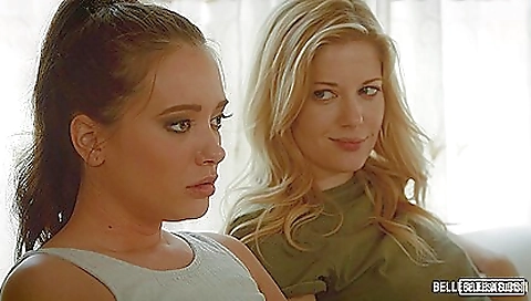 Slutty blonde with a big tits