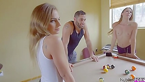 Sexy young blonde getting banged by a big black cock