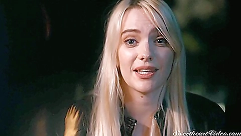 Sexy blonde dickgirl a dildo for tame basement